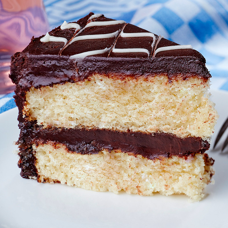 Yellow Cake with chocolate buttercream Icing