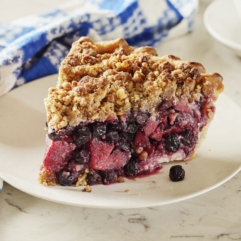 Gluten Free Blueberry Apple Crumb Pie