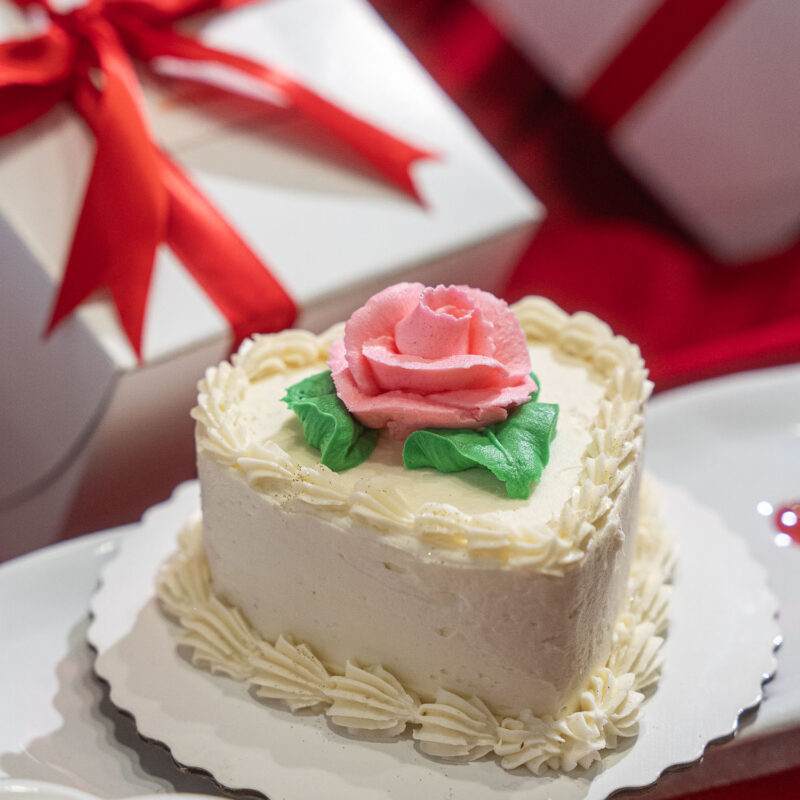 Heart Shaped Raspberry Cake